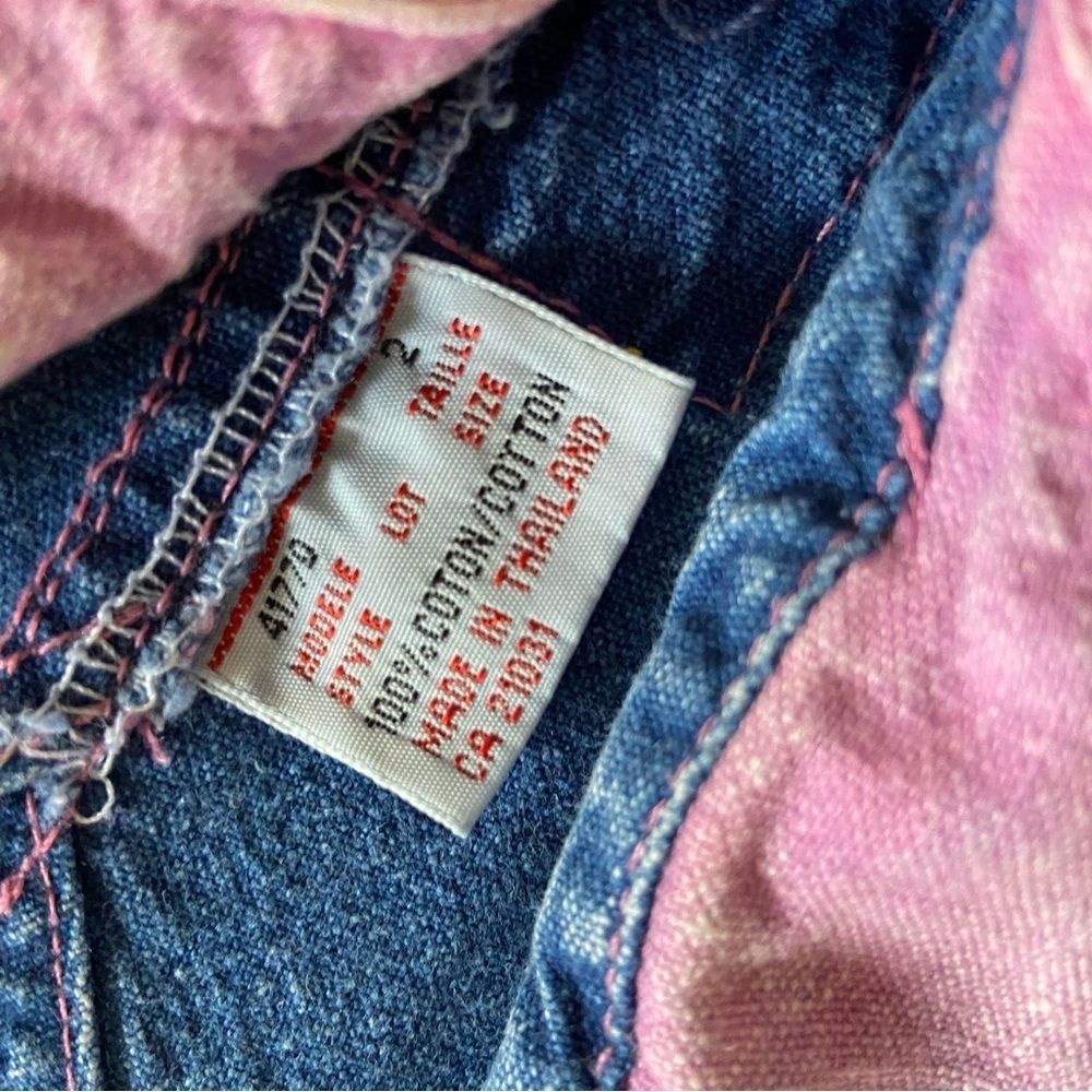 Vintage 80s/90s Acid Wash Toddler Romper Size 2 - Picture 7 of 8